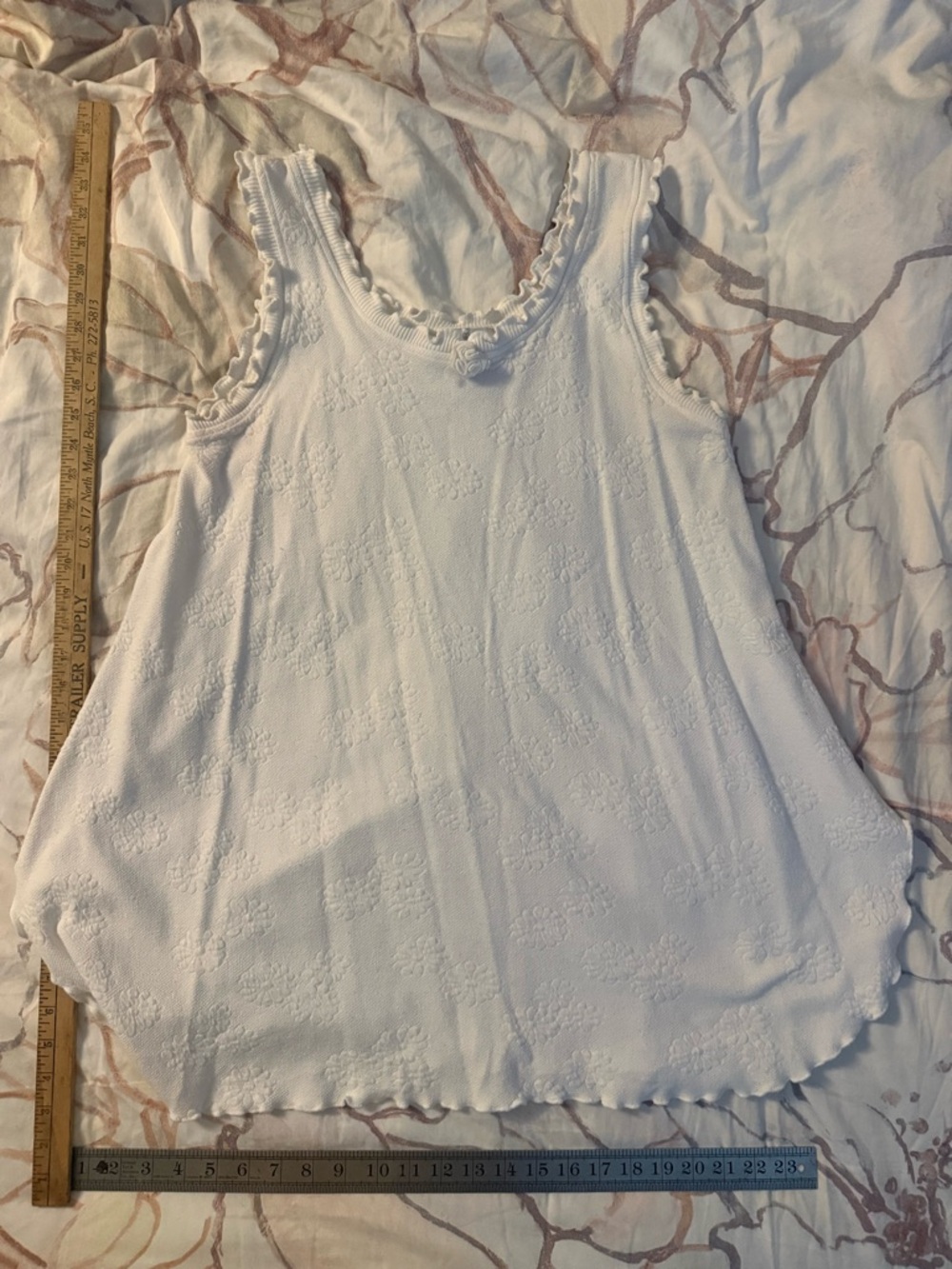Women’s Vintage White Sleeveless Embroidered mini dress